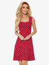 numoco Haljina s dekolteom - kestenjasta na točkice Numoco STELLA