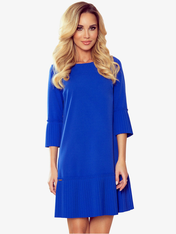 numoco Plisirana udobna haljina - plava Numoco LUCY