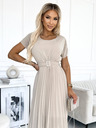 numoco Plisirana midi haljina sa širokim remenom - bež Numoco MIA