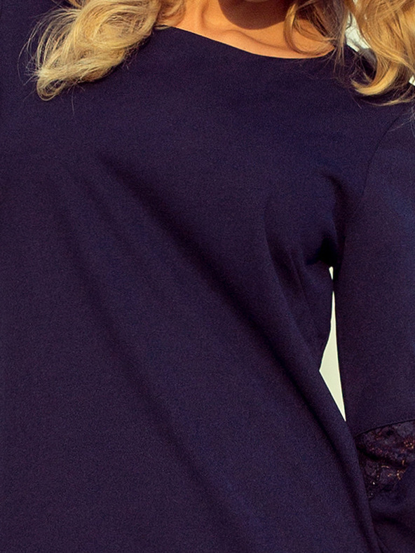 numoco Haljina s čipkom na rukavima - tamnoplava Numoco MARGARET