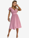 numoco Haljina kratkih rukava s širokim izrezom - puderasto ružičasta svjetlucava Numoco MATILDE