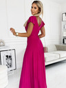 numoco Svjetlucava duga haljina s dekolteom - fuksija Numoco CRYSTAL