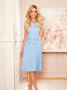 numoco Plisirana haljina kratkih rukava - svijetlo plava Numoco LILA