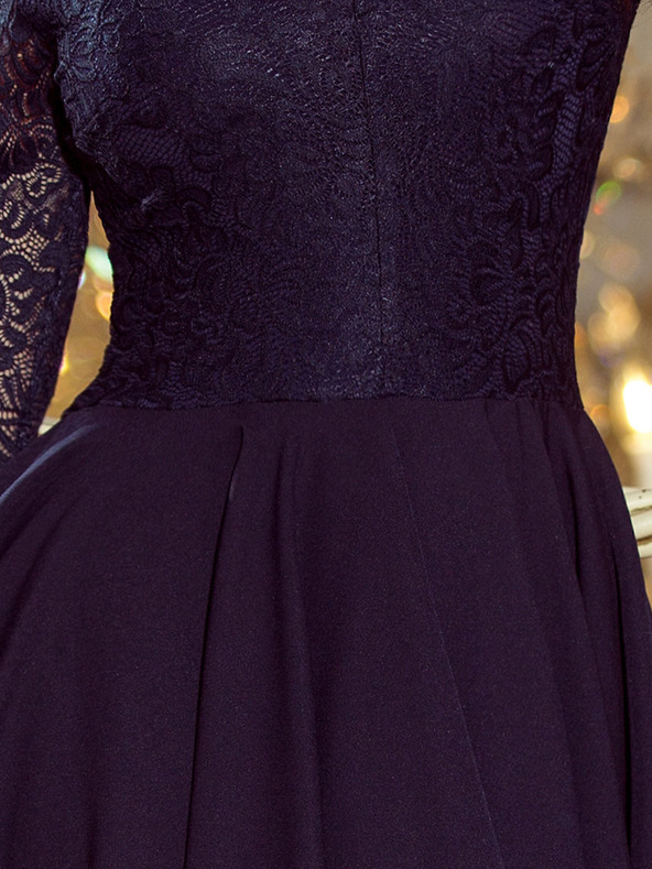 numoco Ekskluzivna haljina s čipkom - tamno plava Numoco NICOLLE