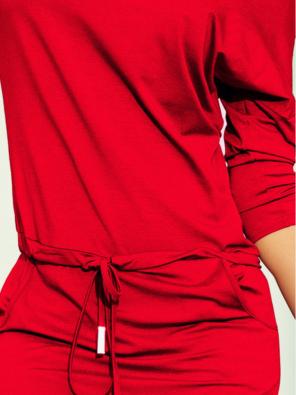 numoco Sportska haljina s vezicama i džepovima - crvena Numoco