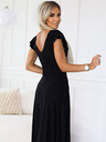 numoco Svjetlucava duga haljina s dekolteom - crna Numoco CRYSTAL