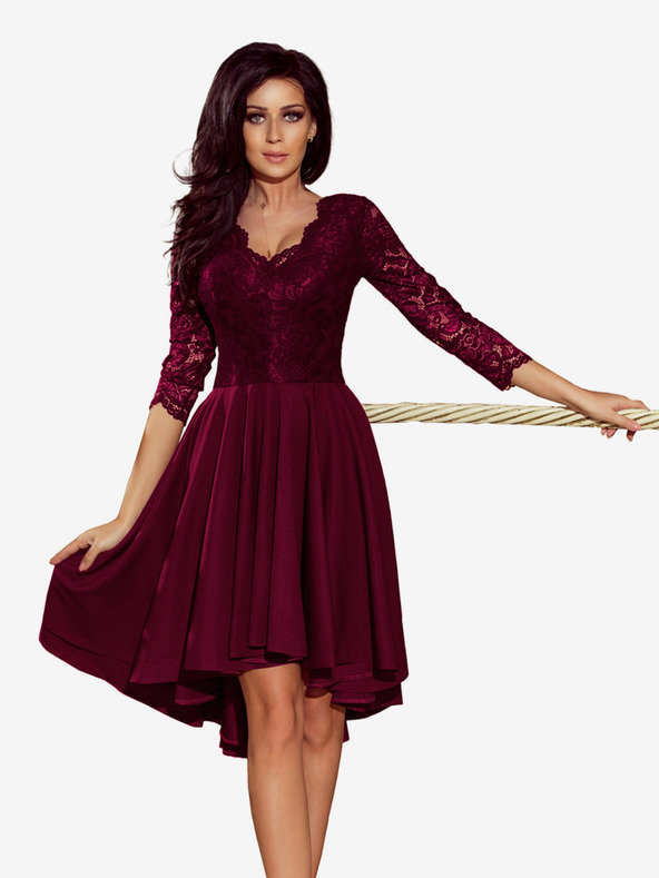 numoco Ekskluzivna haljina s čipkom - šljiva Numoco NICOLLE