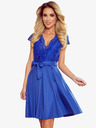 numoco Haljina s dekolteom i čipkom - plava Numoco ANNA