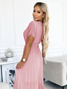 numoco Plisirana midi haljina sa širokim remenom - prljavo roza Numoco MIA