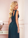 numoco Duga haljina s dekolteom i kravatom - zelena Numoco JUSTINE
