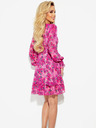 numoco Haljina od šifona s vezanim izrezom - ružičasti cvjetići MONICA