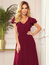numoco Duga haljina s dekolteom i volanima - boja vina Numoco LIDIA