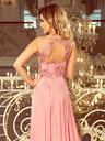 numoco Duga haljina s izvezenim dekolteom - roza Numoco LEA