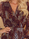 numoco Haljina od šifona s dekolteom i volanima - leopard print Numoco LAUREN