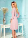 numoco Plisirana haljina s dekolteom i dugim rukavima - puder roza Numoco ISABELLE