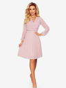 numoco Plisirana haljina s dekolteom i dugim rukavima - puder roza Numoco ISABELLE