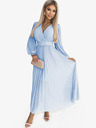 numoco Plisirana haljina s remenom i dekolteom - svijetlo plava boja Numoco KLARA