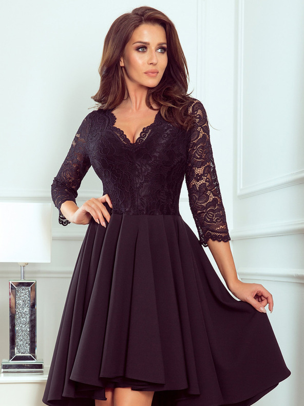 numoco Ekskluzivna haljina s čipkom - crna Numoco NICOLLE