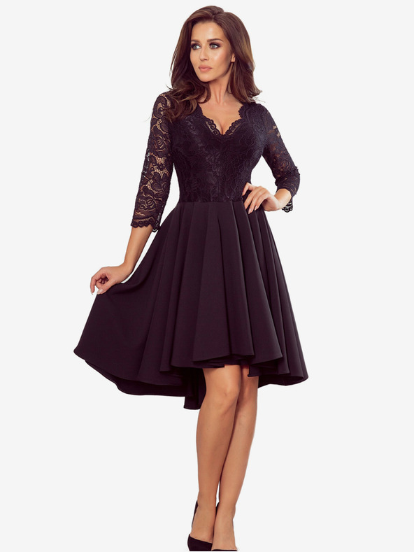 numoco Ekskluzivna haljina s čipkom - crna Numoco NICOLLE