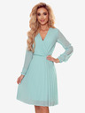 numoco Plisirana haljina s dekolteom i dugim rukavima - mint Numoco ISABELLE