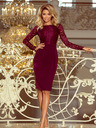 numoco Elegantna pencil haljina sa čipkom - bordo boje Numoco EMMA
