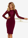 numoco Elegantna pencil haljina sa čipkom - bordo boje Numoco EMMA