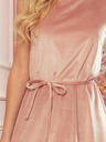numoco Trapez haljina - velur - prljavo ružičasta Numoco VICTORIA