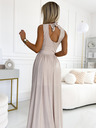 numoco Duga haljina s vezanjem na leđima - Numoco svjetlucavo bež JUSTINE