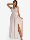 numoco Duga haljina s vezanjem na leđima - Numoco svjetlucavo bež JUSTINE