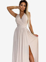 numoco Duga haljina s vezanjem na leđima - Numoco svjetlucavo bež JUSTINE