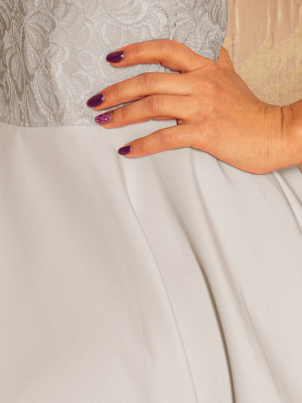 numoco Haljina s čipkom - svijetlo siva Numoco MARTA