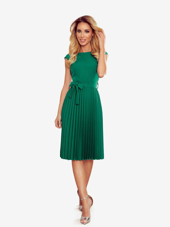 numoco Plisirana haljina kratkih rukava - zelena Numoco LILA