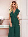 numoco Midi haljina s faltama i dekolteom - zelena Numoco YANA