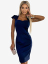 numoco Elegantna midi haljina sa lijepim dekolteom - tamnoplava Numoco NICOLLE