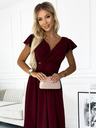 numoco Haljina s dekolteom i kratkim rukavima - Boja vina Numoco MATILDE