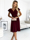 numoco Haljina s dekolteom i kratkim rukavima - Boja vina Numoco MATILDE
