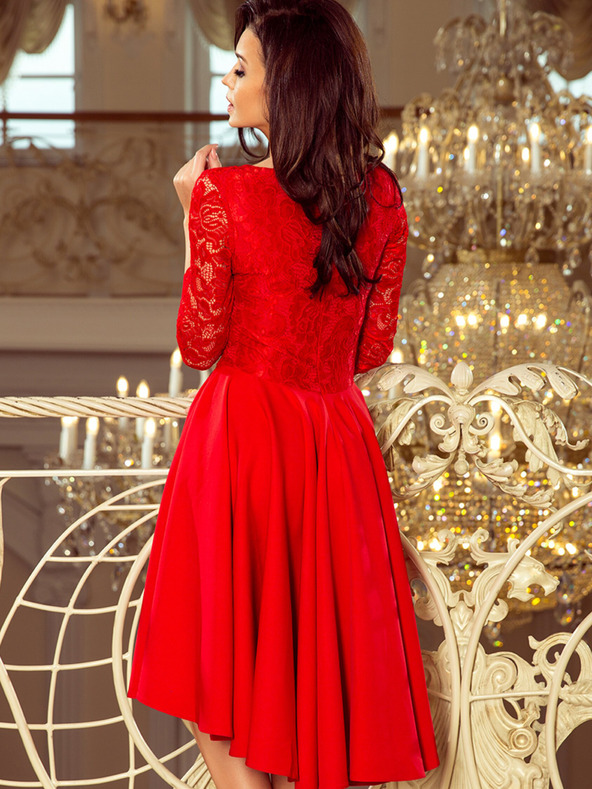 numoco Ekskluzivna haljina s čipkom - crvena Numoco NICOLLE