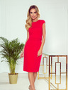 numoco Elegantna midi haljina s remenom - crvena Numoco TAMARA