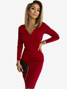 numoco Klasična haljina s dekolteom i dugim rukavima - Boja vina Numoco ANGELA