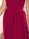 numoco Duga haljina s dekolteom i kopčanjem - Boja vina Numoco JUSTINE