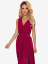 numoco Duga haljina s dekolteom i kopčanjem - Boja vina Numoco JUSTINE