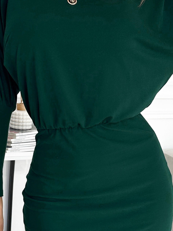 numoco Haljina s manžetama na rukavima - zelena Numoco LARA