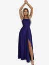 numoco Dugačka svjetlucava haljina s vezanjem na leđima - tamnoplava Numoco PERLA