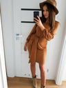 numoco Udobna haljina na vezanje u struku - karamel Numoco JENNY