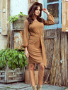 numoco Udobna haljina na vezanje u struku - karamel Numoco JENNY