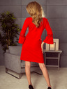 numoco Haljina s čipkom na rukavima - crvena Numoco MARGARET