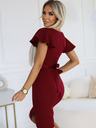 numoco Elegantna haljina s torbom izrezom - bordo boja Numoco NINA