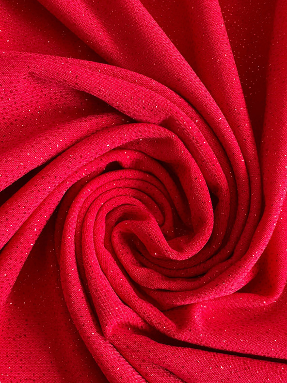 numoco Klasična haljina s izrezom na leđima - crvena sa svjetlucavim Numoco ELEONORA