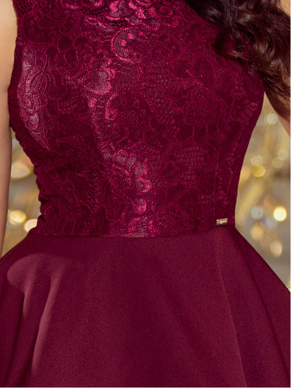 numoco Haljina s čipkom - bordo boje Numoco LAURA