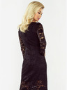 numoco Čipkana haljina s dekolteom - crna Numoco